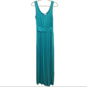 Coveted Clothing Aqua Sleeveless Maxi Dress